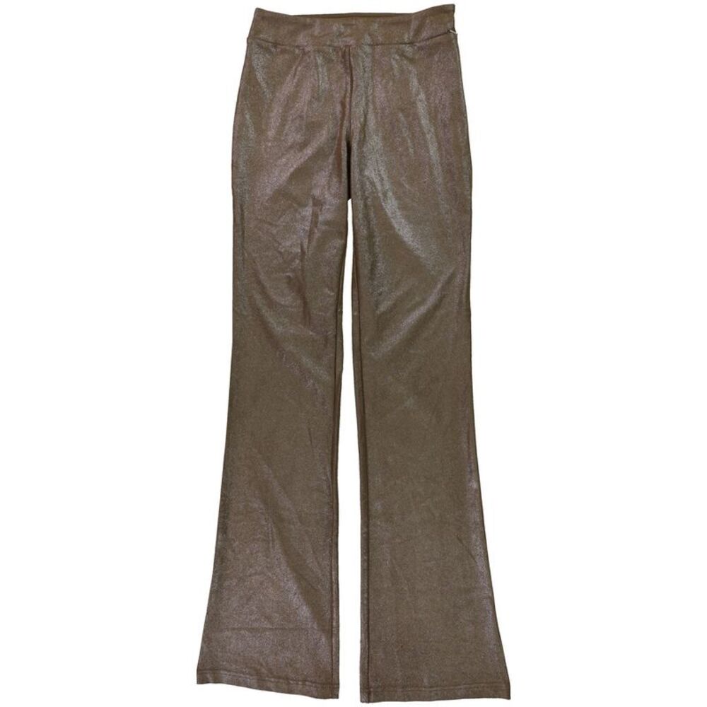 GUESS Womens Shiny Faux Suede Bootcut Casual Pants, NWT